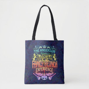Familientreffen-Band Retro 70er Konzert-Logo Neon Tasche
