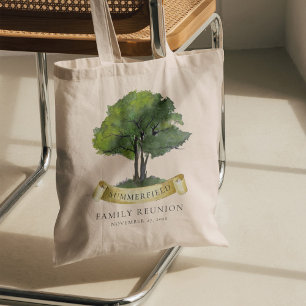 Familientreffen Baum Band Wasserfarbe Übereinstimm Tragetasche