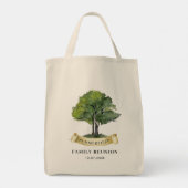 Familientreffen Baum Botanisch Custom Tragetasche (Rückseite)