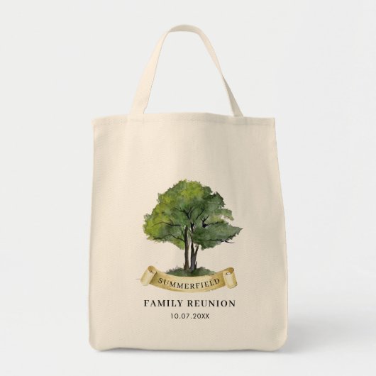 Familientreffen Baum Botanisch Custom Tragetasche (Vorne)