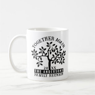 Familientreffen-Baum mit Namen und Datum Kaffeetasse