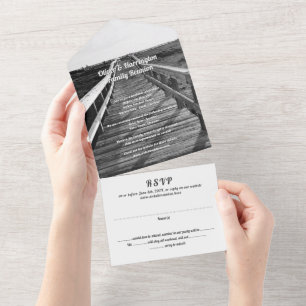 Familientreffen-Einladung für die Boardwalk-Famili All In One Einladung