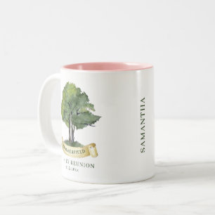 Familientreffen-Genealogie-Andenken personalisiert Zweifarbige Tasse