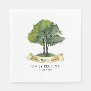 Familientreffen Genealogie Baum Cousins Party Papi Serviette