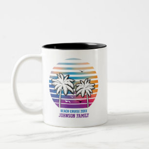 Familientreffen Kreuzfahrt Urlaub Zweifarbige Tasse