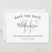 Familientreffen-Monogramm Einfach Save The Date (Vorderseite)