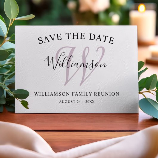 Familientreffen-Monogramm Einfach Save The Date