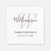 Familientreffen-Monogramm Einfach Serviette (Vorderseite)