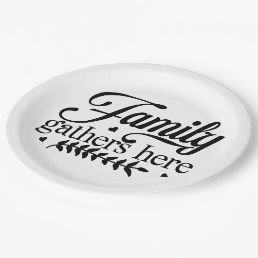 Familientreffen Pappteller (Schrägansicht)