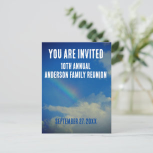 Familientreffen Regenbogen Bunt Du Bist Eingeladen Postkarte