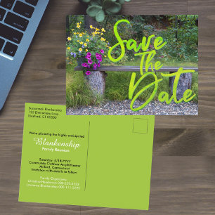Familientreffen „Save The Date“ Rustikal Ländlich Postkarte