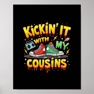 Familientreffen Schwarze Cousins haben Spaß mit Poster