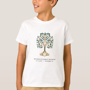 Familientreffen Smaragd Baum des Lebens Kind T-Shirt