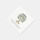 Familientreffen Smaragdbaum des Lebens Serviette (Ecke)