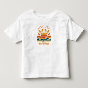 Familientreffen Sommeruntergang Strand Kleinkind T-shirt