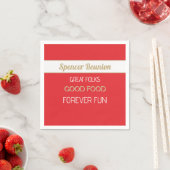 Familientreffen Spaß! BENUTZERDEFINIERT Treffen  Serviette (Beispiel)