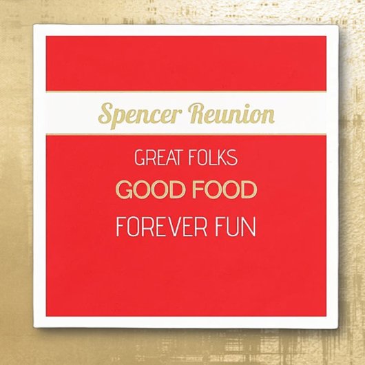 Familientreffen Spaß! BENUTZERDEFINIERT Treffen  Serviette