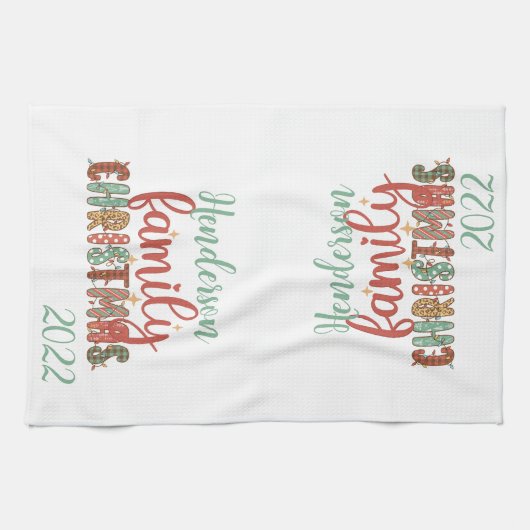 Familientreffpartei Geschirrtuch (Horizontal)