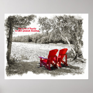 Familientributes-Liebe ist die bestste des Lebens Poster