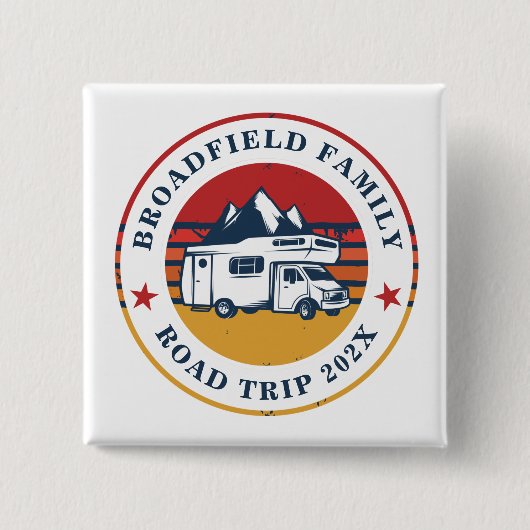 Familientrip RV Road, passend zum benutzerdefinier Button (Vorderseite)