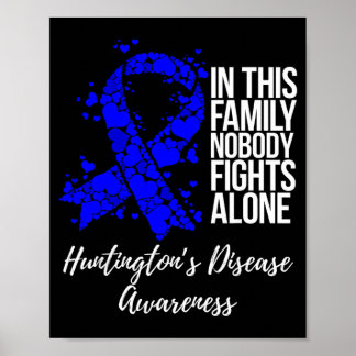 Familienunterstützung Morbus Huntington-Bewusstsei Poster
