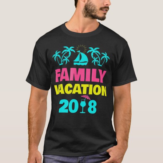 Familienurlaub 2018 Reisebusse T-Shirt (Vorderseite)