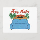 Familienurlaub 2020 auf dem Sofa Funny Virus Joke Postkarte (Vorderseite)