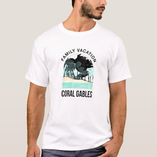 Familienurlaub 2021 Korallengabel Sommer Florida T T-Shirt (Vorderseite)