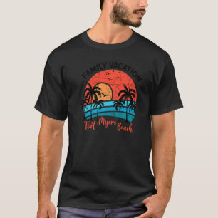 Familienurlaub 2022 Palm Tree Florida Fort Myers T-Shirt
