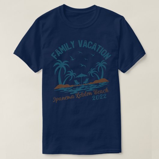 Familienurlaub 2022 Palme Tree Ipanema Leblon Stra T-Shirt (Design vorne)