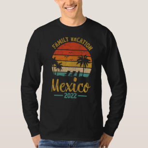 Familienurlaub 2022 Palme Tree Vintag Mexico Stran T-Shirt