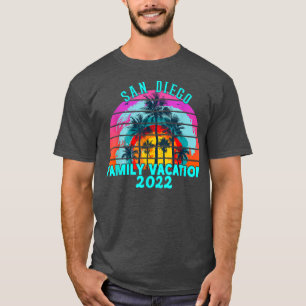 Familienurlaub 2022 Retro San Diego Kalifornien  T-Shirt