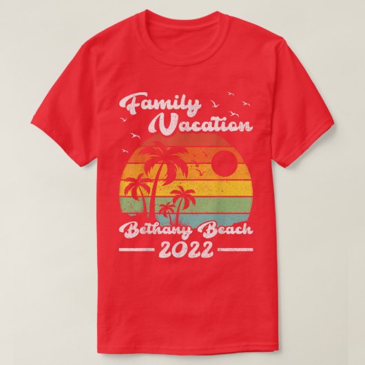 Familienurlaub 2022 Vintag Delaware Bethany Beach T-Shirt (Design vorne)