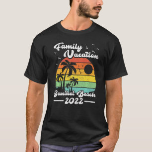 Familienurlaub 2022 Vintag Florida Sanibel Beach T-Shirt