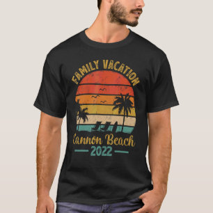Familienurlaub 2022 Vintag Palme Tree Oregon Cann T-Shirt