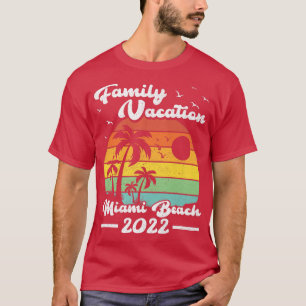 Familienurlaub 2022 Vintage Florida Miami Beach T-Shirt