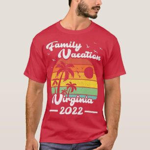 Familienurlaub 2022 Vintage Retro Virginia Beach T-Shirt