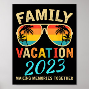 Familienurlaub 2023 Beach Matching Sommerurlaub Poster
