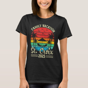 Familienurlaub 2023 Vintage Jungfrau Insel St Croi T-Shirt