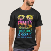 Familienurlaub 2024 Costa Rica Matching Erinnerung T-Shirt (Vorderseite)