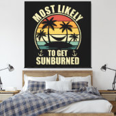 Familienurlaub 2024 wird am ehesten Sonnenbrand ve Leinwanddruck (Insitu (Schlafzimmer))