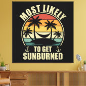Familienurlaub 2024 wird am ehesten Sonnenbrand ve Leinwanddruck (Insitu (Wohnzimmer))