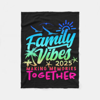 Familienurlaub 2025 Beach Matching Family Sommer Fleecedecke