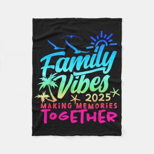 Familienurlaub 2025 Beach Matching Family Sommer Fleecedecke (Vorderseite)