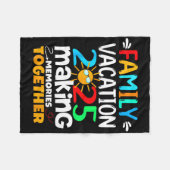 Familienurlaub 2025 Beach Matching Sommerfamilie Fleecedecke (Vorderseite (Horizontal))