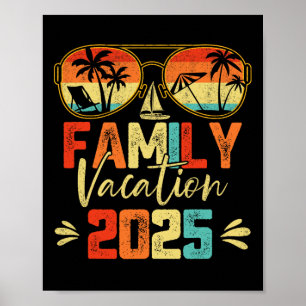 Familienurlaub 2025 Beach Matching Sommerurlaub Poster