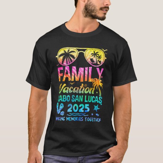 Familienurlaub 2025 Cabo San Lucas Matching Memor T-Shirt (Vorderseite)