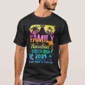 Familienurlaub 2025 Costa Rica Matching Erinnerung T-Shirt (Vorderseite)