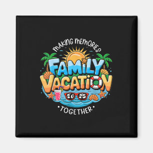 Familienurlaub 2025 Erinnerungen zusammenfassen Magnet