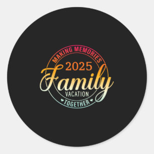 Familienurlaub 2025 Familien Matching Sommer Vacat Runder Aufkleber